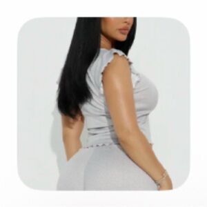 NWOT Not Tired Women's Gray Pajama Top